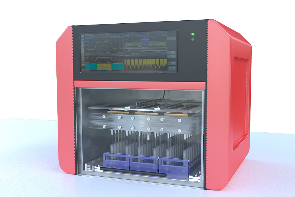 Temperature measurement of samples in DNA analyzers