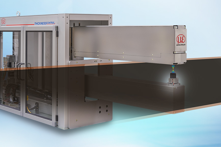 Inline-Dickenmessung von Batteriefolie